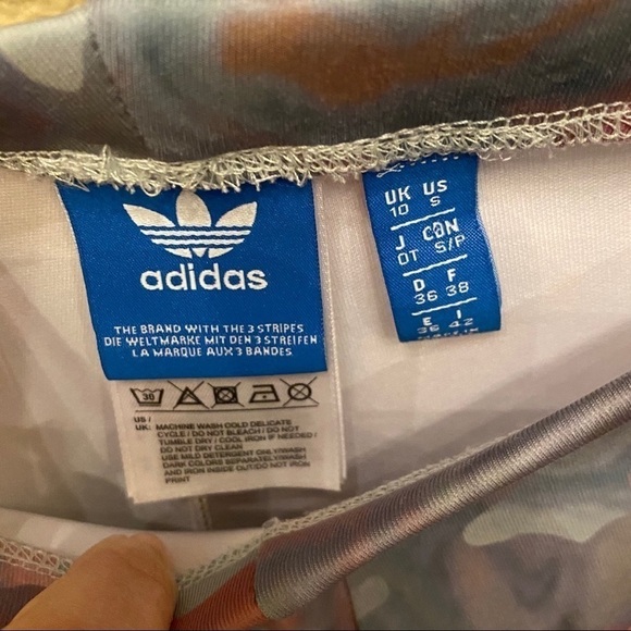 ADIDAS Pastel Camo Leggings Size Small - Picture 6 of 9